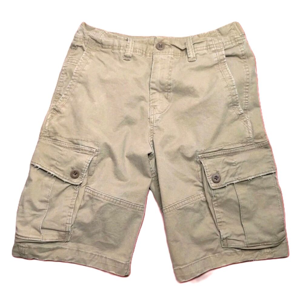 American Eagle Flex Cargo Shorts Men’s 28 Khaki Cotton Blend Pockets